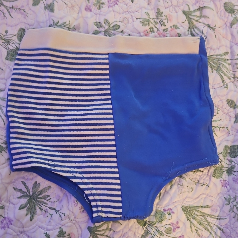 Vintage RARE Striped BOYS Swim Suit Shorts